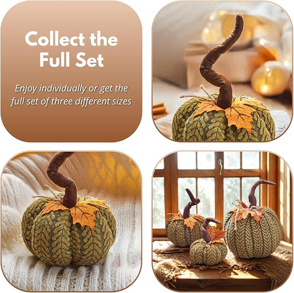 Knitted pumpkin for home décor