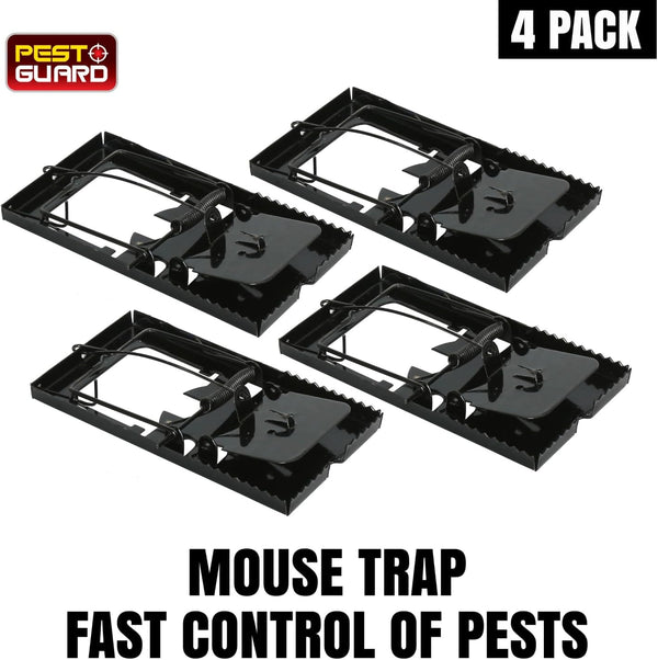 Powder-coated reusable rodent traps for garages.