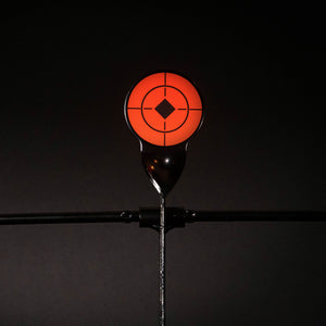 Freestanding metal target measuring 27cm wide