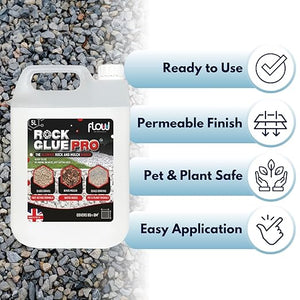 Gravel bonding resin container shown from front