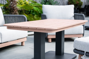 Rope weave patio seating furniture