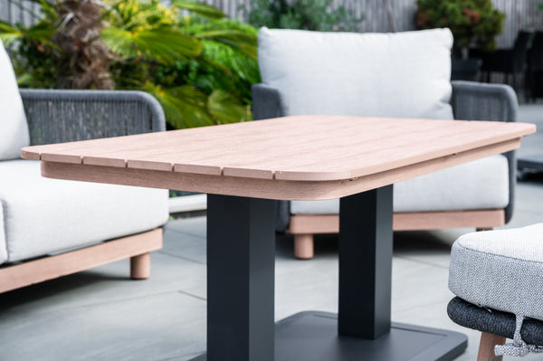 Rope weave patio seating furniture