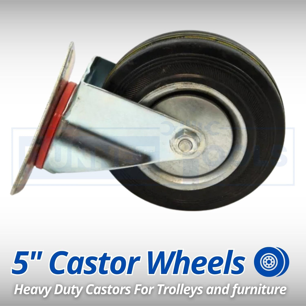 125mm heavy duty swivel castor wheel