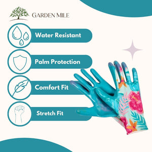 Rubber coated garden gloves for planting