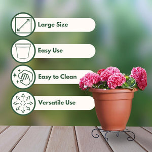 Powder coated steel plant pot holder