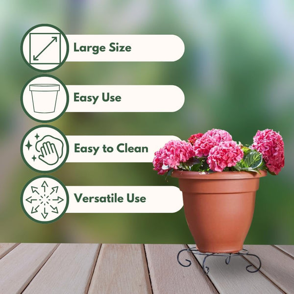 Powder coated steel plant pot holder