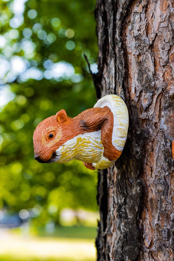 Nature inspired squirrel tree decoration outdoors