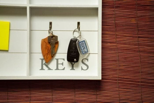 Vintage wooden key holder for hallway décor