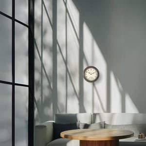 Battery operated wall clock for indoor outdoor use