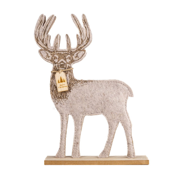 Rustic MDF Christmas reindeer ornament