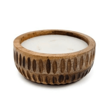 Large wooden fragrance candle for seasonal home styling