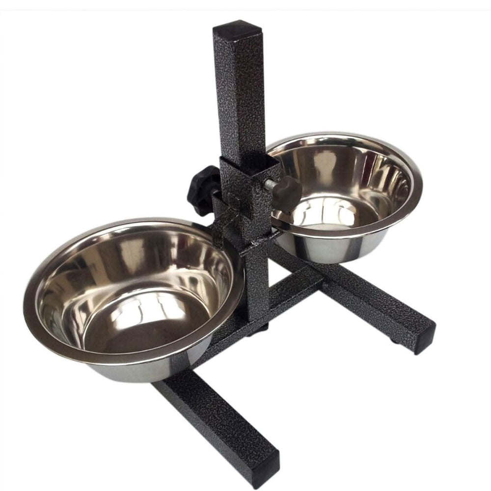 Stainless Steel Double Pet Bowl With Stand