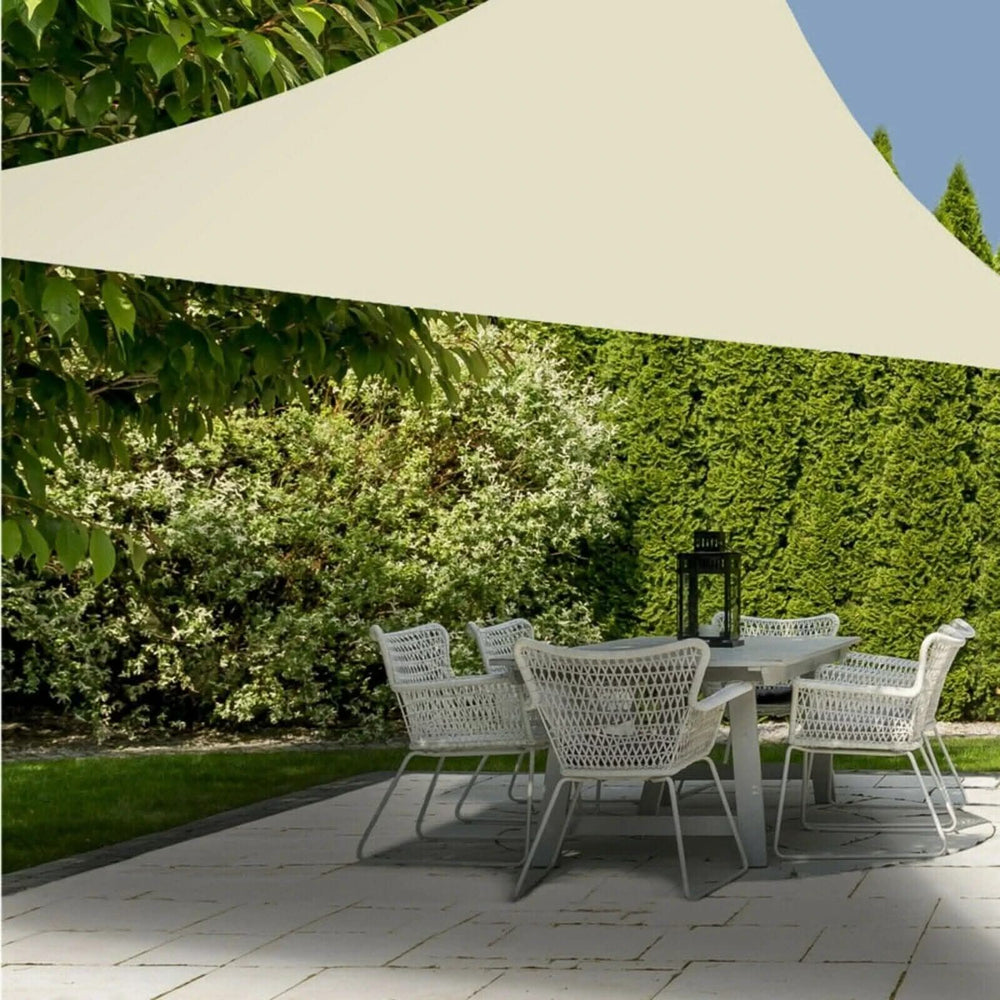 Premium Sun Shade Sail Garden Outdoor Canopy Cream