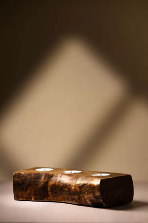 Mango Wood Tea Light Candle Holder