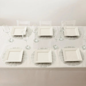 Set of 6 Silver Round Placemats And Coaster