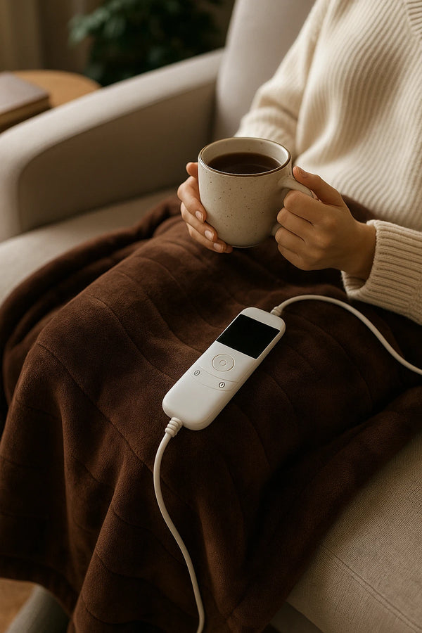 Brown Electric Fleece Throw Blanket