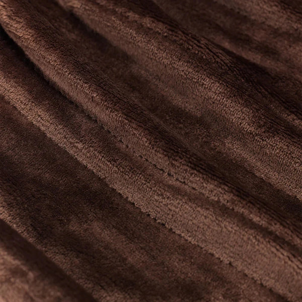 Brown Electric Fleece Throw Blanket