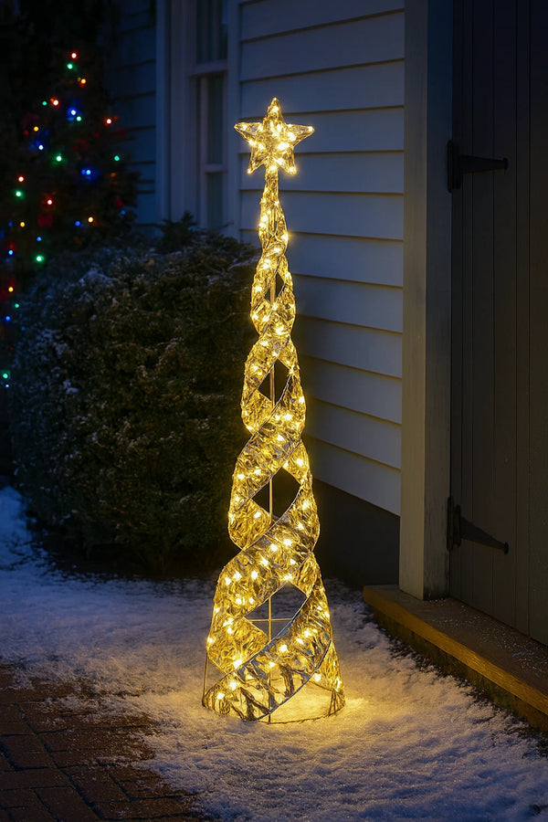 Large 100cm Outdoor Pre Lit Christmas Tree