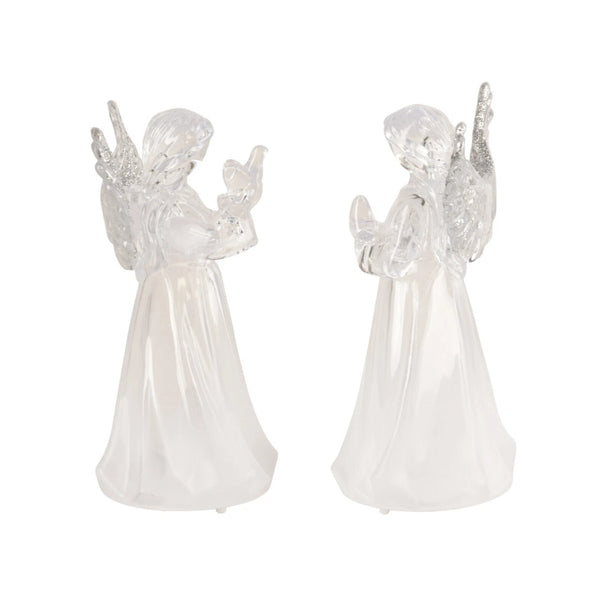 Set of2 Christmas Light Up Angel Decoration