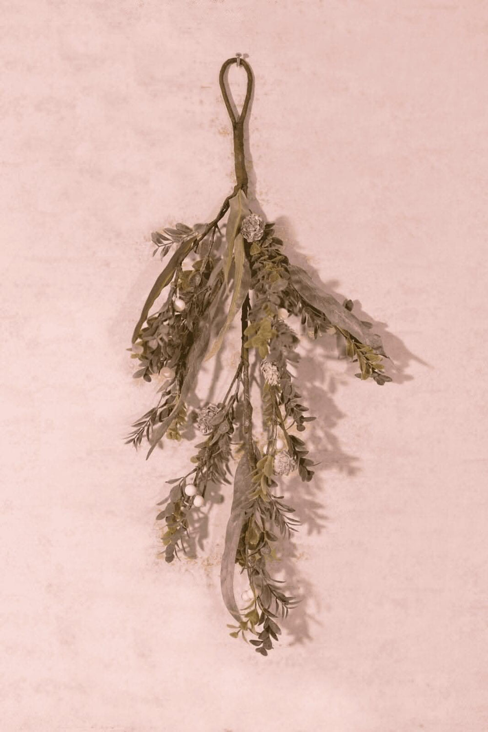 Luxury Christmas Swag - Hanging Mistletoe, Pinecone and Sage Wreath