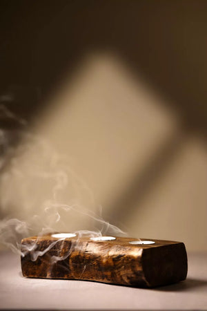 Mango Wood Tea Light Candle Holder