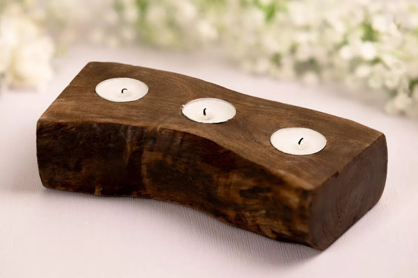 Mango Wood Tea Light Candle Holder