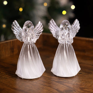 Set of2 Christmas Light Up Angel Decoration