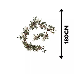 Decorative wreath with dimensions indicated on a white background