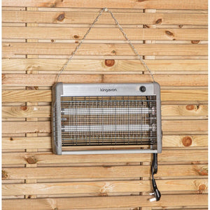 Insect zapper on a wooden wall