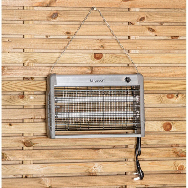 Insect zapper on a wooden wall