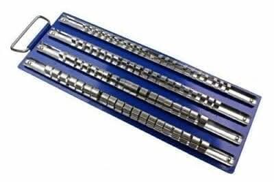 Socket Rail Tray holds 80 sockets 1/4" 3/8" 1/2" drive clips Tool Storage Clip