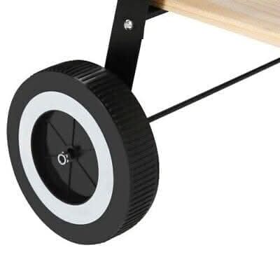 Portable Steel Charcoal Barbeque wheel close up