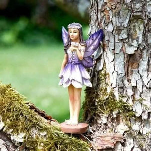 Fairy Garden Enchanted Miniature 2pc Fairy Figurines Fairies (Blue & Purple)