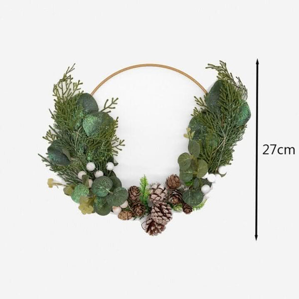 27cm botanical hanging hoop styled for Christmas
