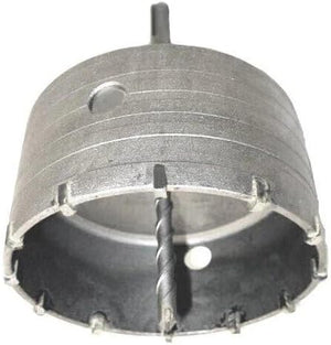 Tungsten carbide tipped hole saw for masonry drilling