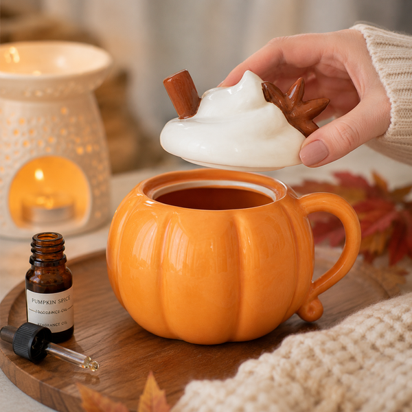 Autumn fragrance burner displayed on a kitchen counter