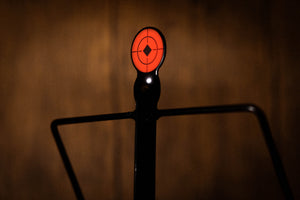 Auto reset target with durable black construction