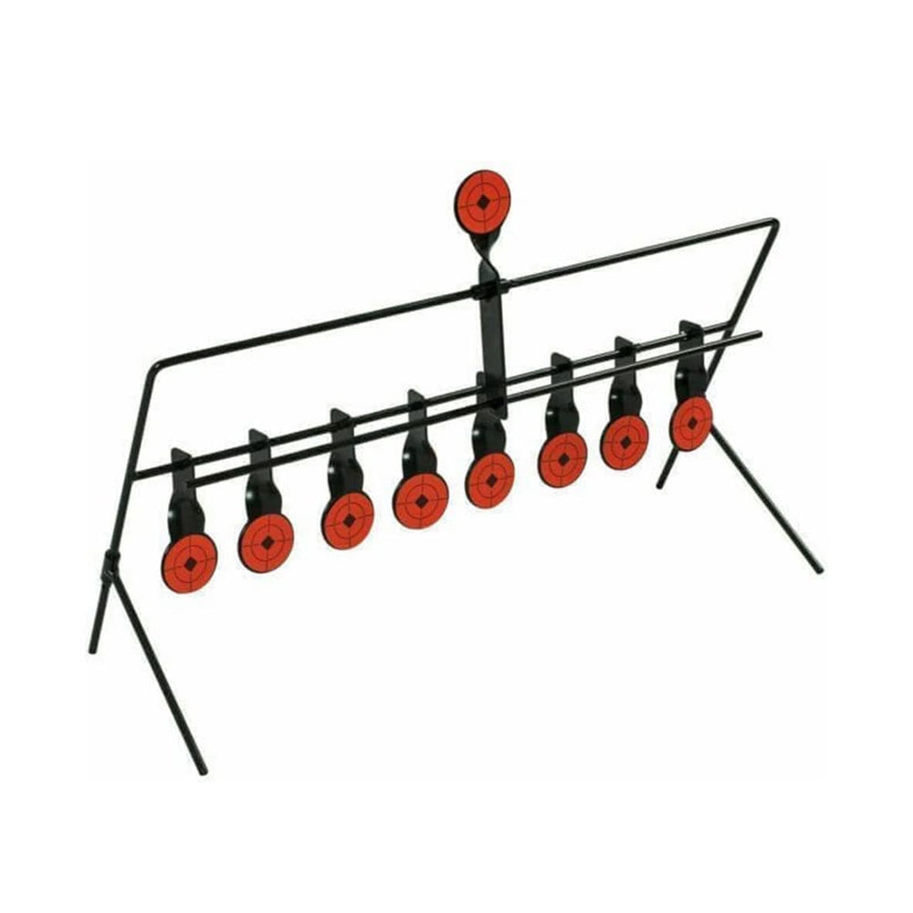 Self resetting spinning shooting targets