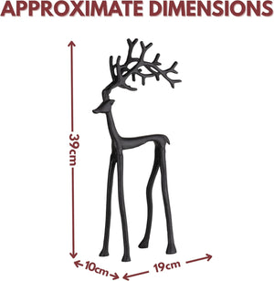 decorative reindeer ornaments for mantelpiece displays