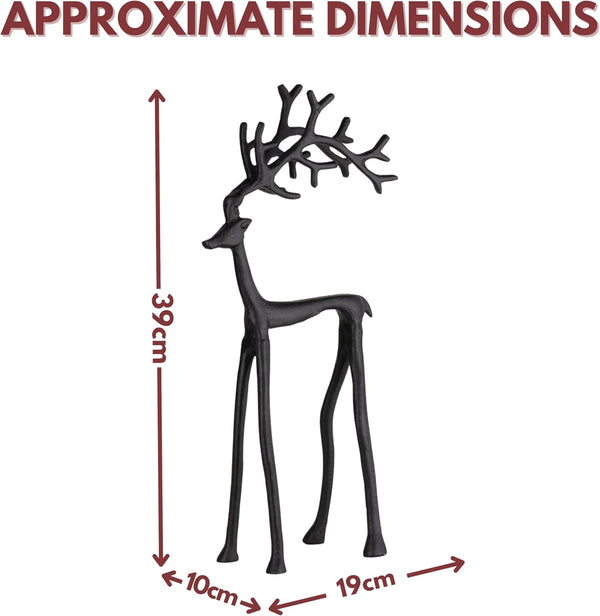 decorative reindeer ornaments for mantelpiece displays