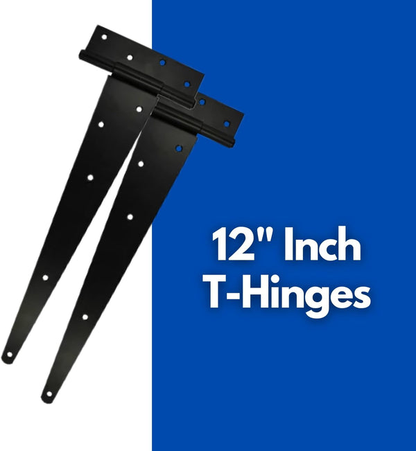 Steel gate hinges with fixing screws included
