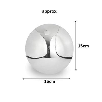 25cm stainless steel gazing ball with mirror finish