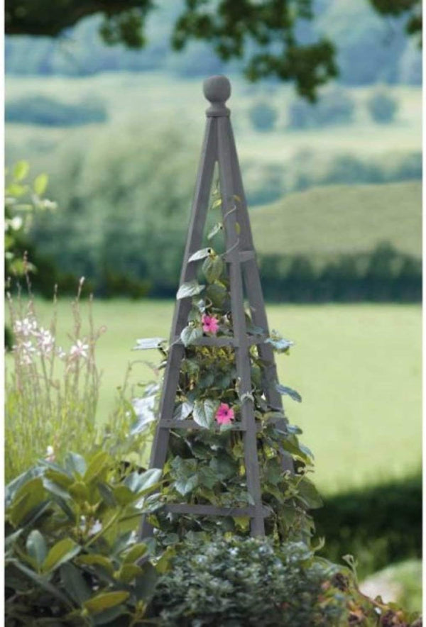 Slate climbing plant support displayed outdoors