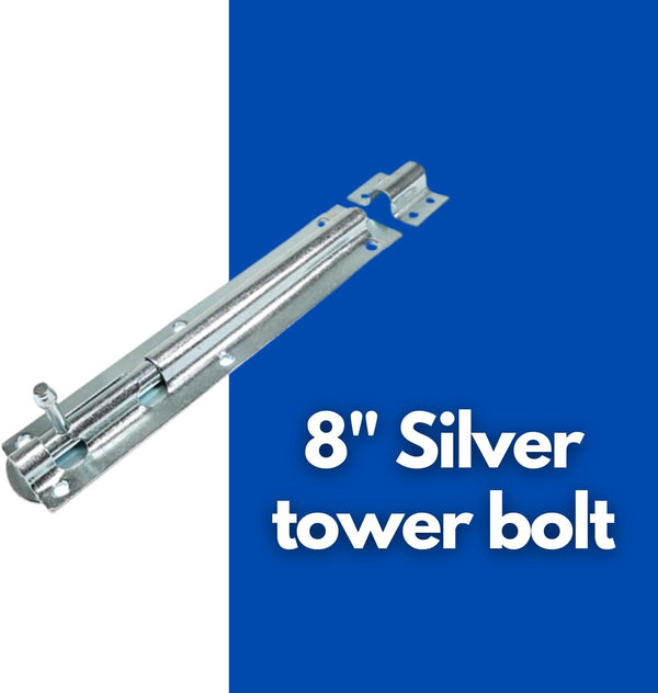 Steel sliding bolt for wooden gates.