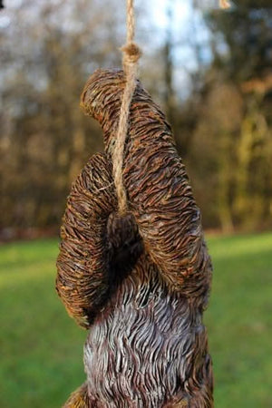 Hanging sloth outdoor garden décor