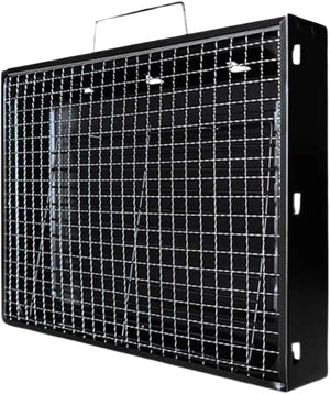 Outdoor charcoal barbecue with stainless steel grill