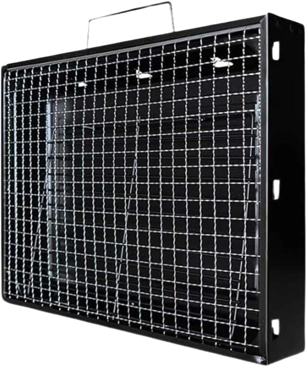 Outdoor charcoal barbecue with stainless steel grill