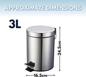 small kitchen pedal bin with inner bucket