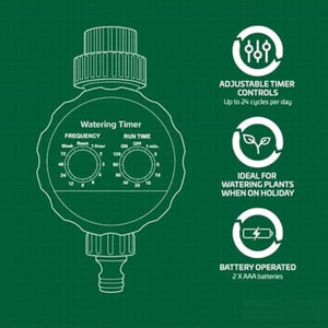 Garden irrigation controller with programmable watering cycles