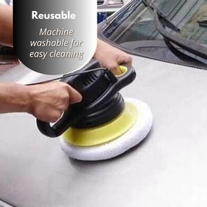 Car buffing bonnet for wax application
